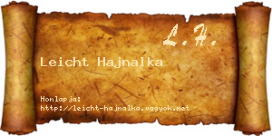 Leicht Hajnalka névjegykártya