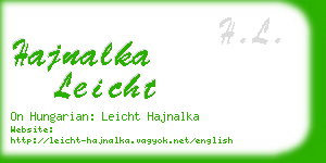 hajnalka leicht business card